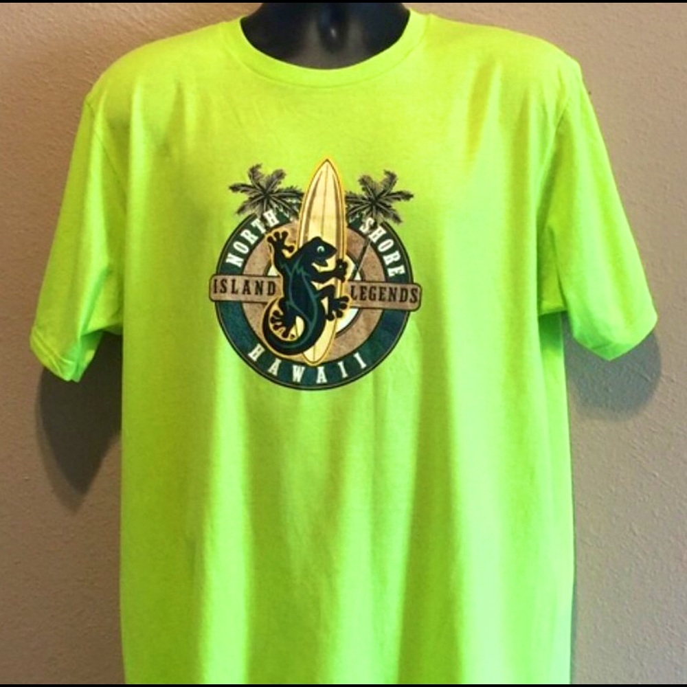 🔥 North Shore Hawaii Island Legends Neon T-Shirt